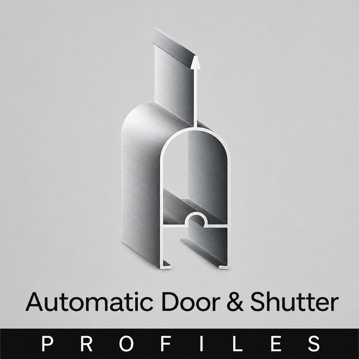 Automatic door and shutter aluminium profile for commercial entrance systems