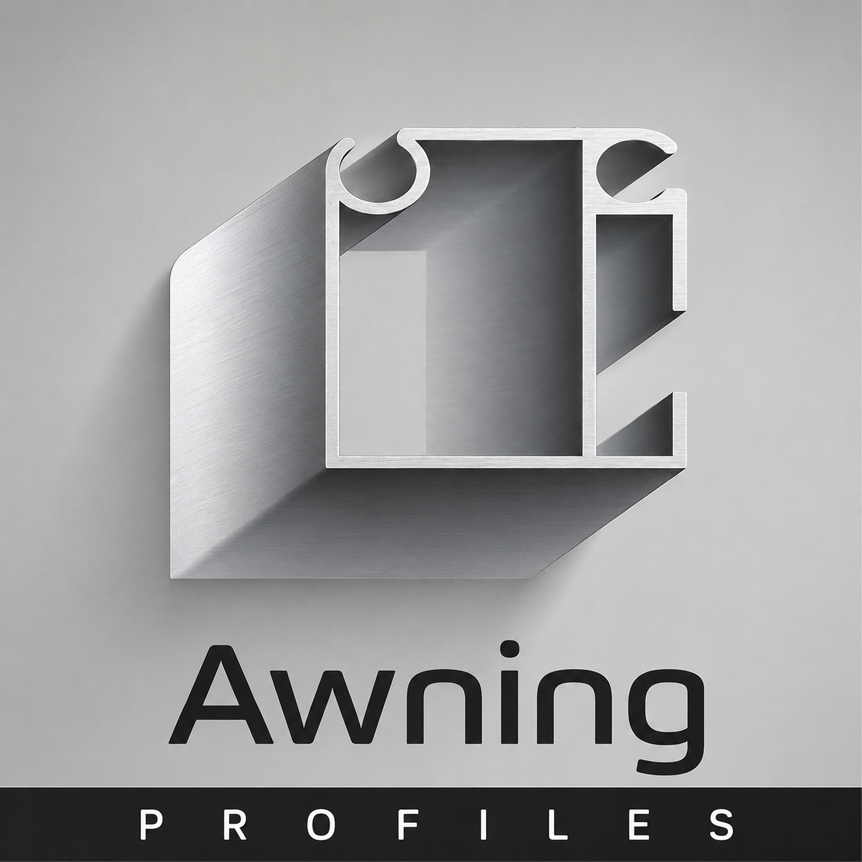 Awning aluminium profile for retractable shading systems