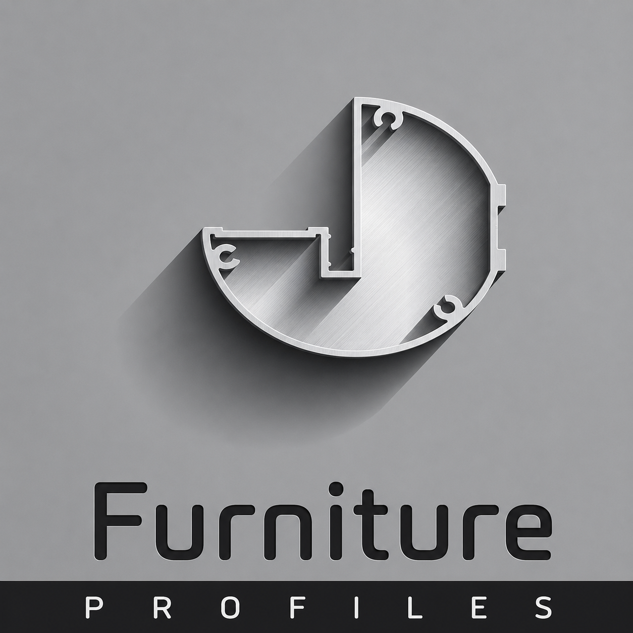 Furniture aluminium profile for interior frame and edge applications