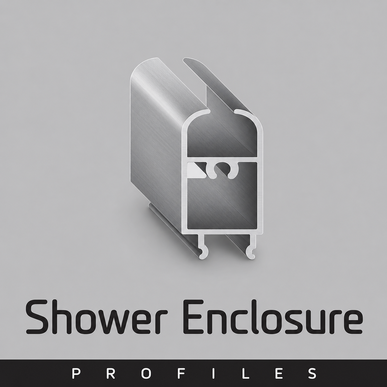Shower enclosure aluminium profile for glass bathroom systems