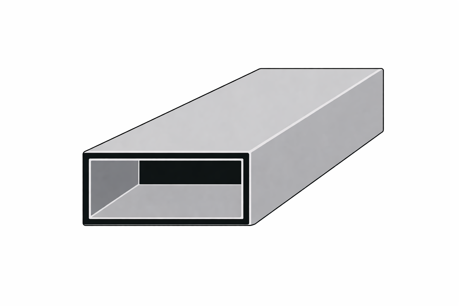 Aluminium rectangular profiles — hollow rectangular sections by Aluprofilium