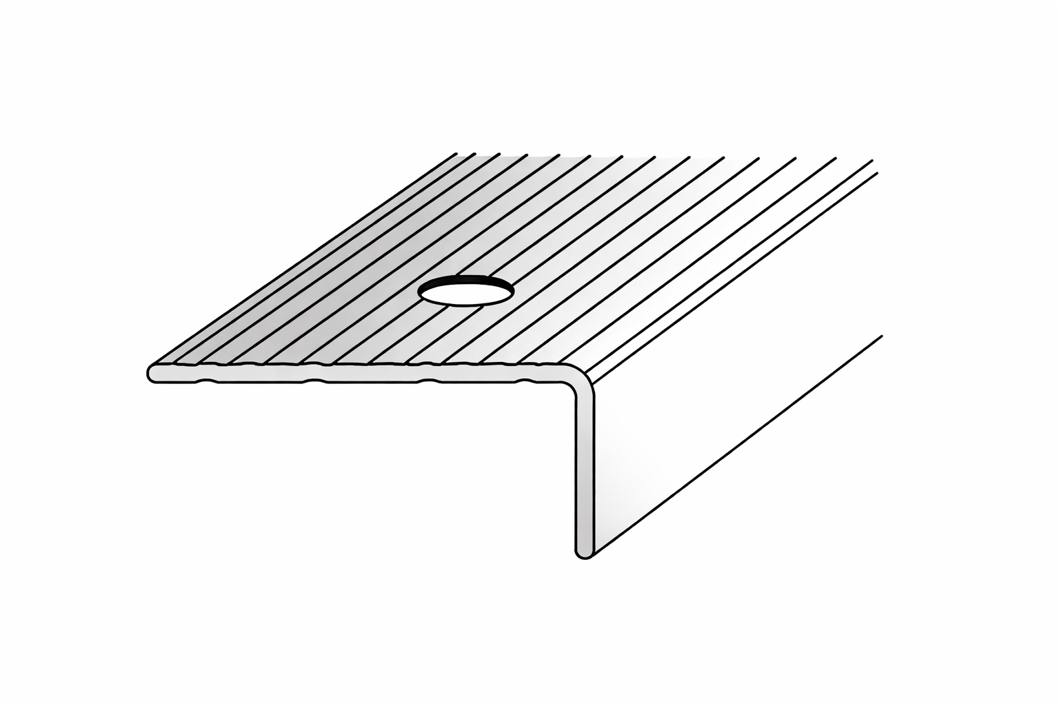 Stair nosing profile — anti-slip aluminium stair edge by Aluprofilium