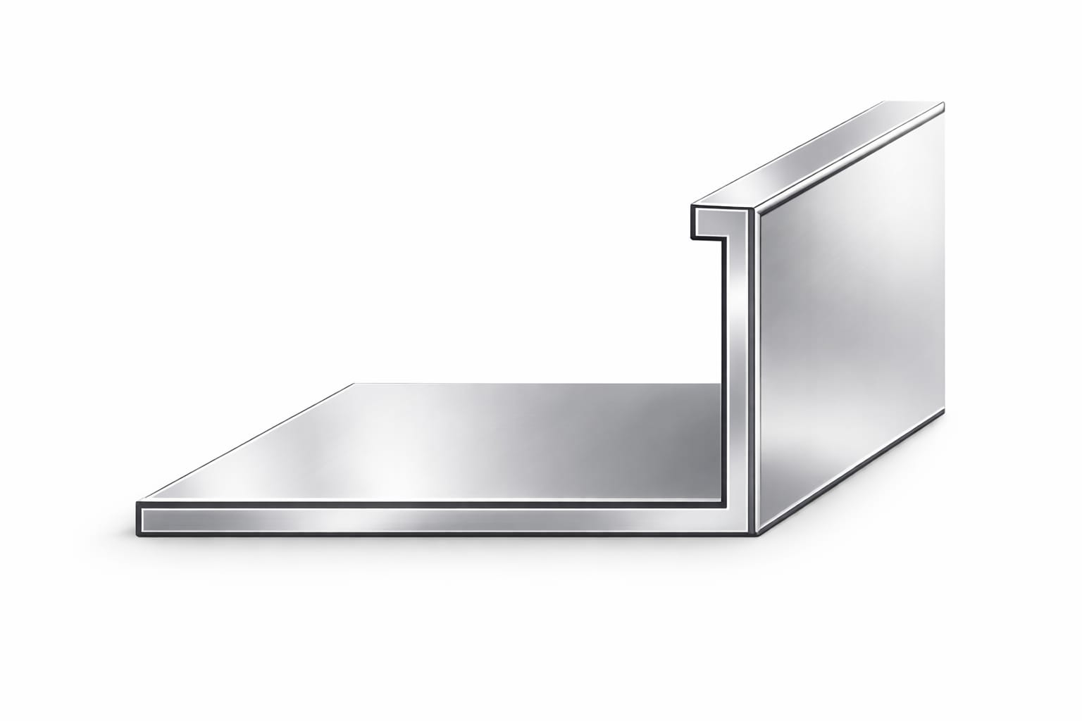 Straight edge trim — aluminium tile edge profile