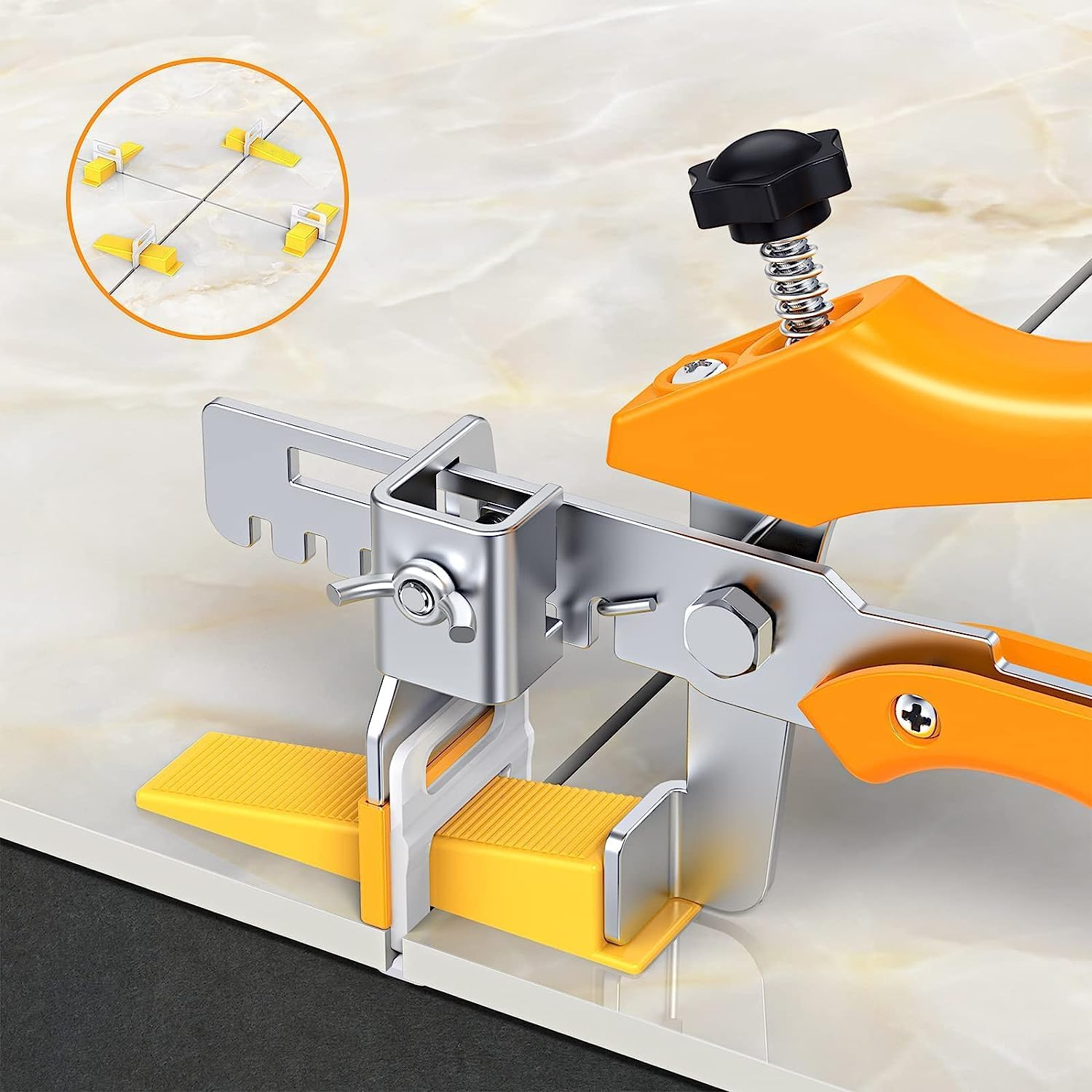 Tile leveling plier detail