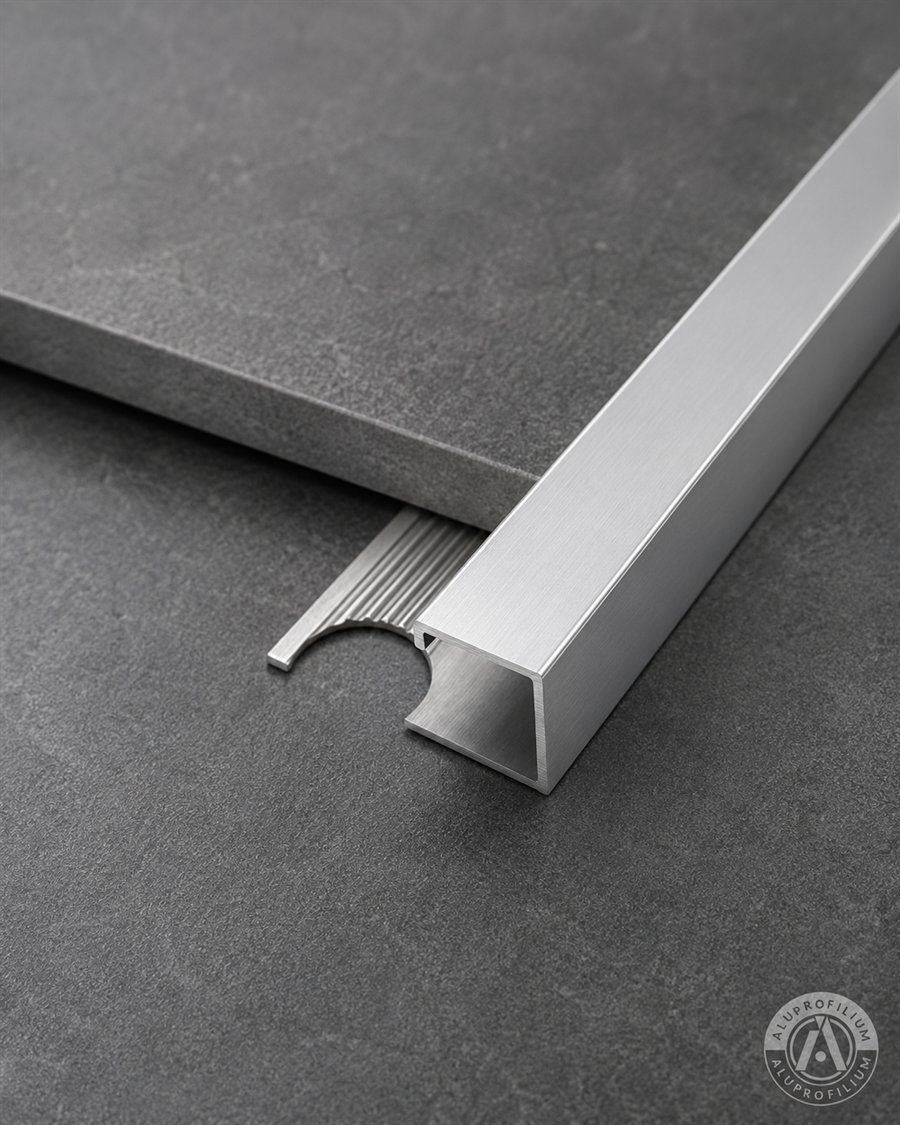 Silver box aluminum profile for architectural edge and finishing applications