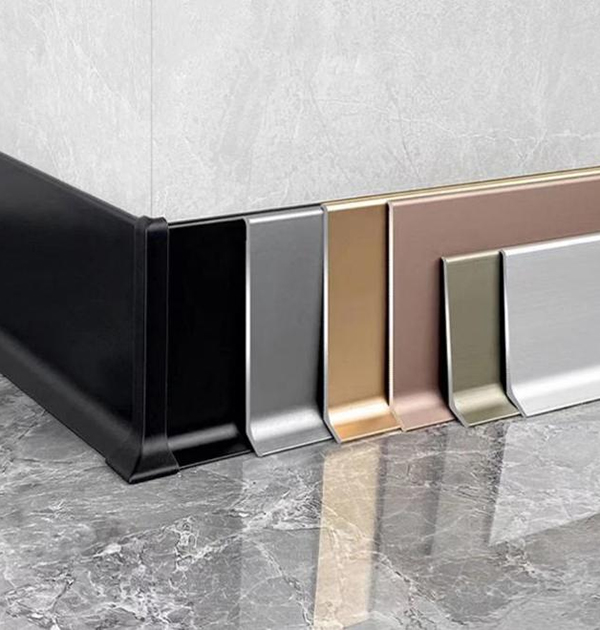 Aluminium skirting profiles — decorative transition profiles for flooring