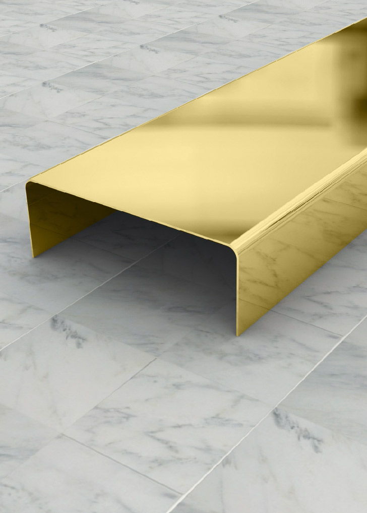Stainless steel tile edge trim — polished corner profile for premium interiors